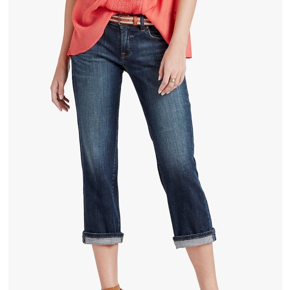 Lucky brand cropped blue jeans